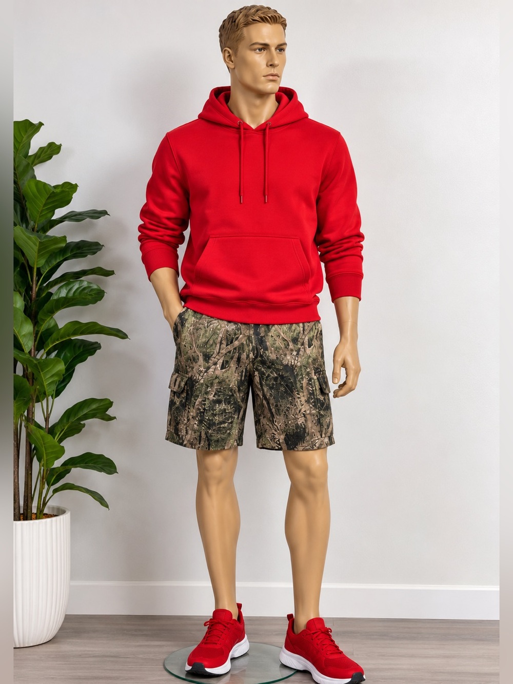 Men’s Reel Legends Camo Cargo Shorts Size L Outdoor Fishing Hunting